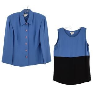 3/15 Vintage Due' Per Due' 100% silk top and blazer